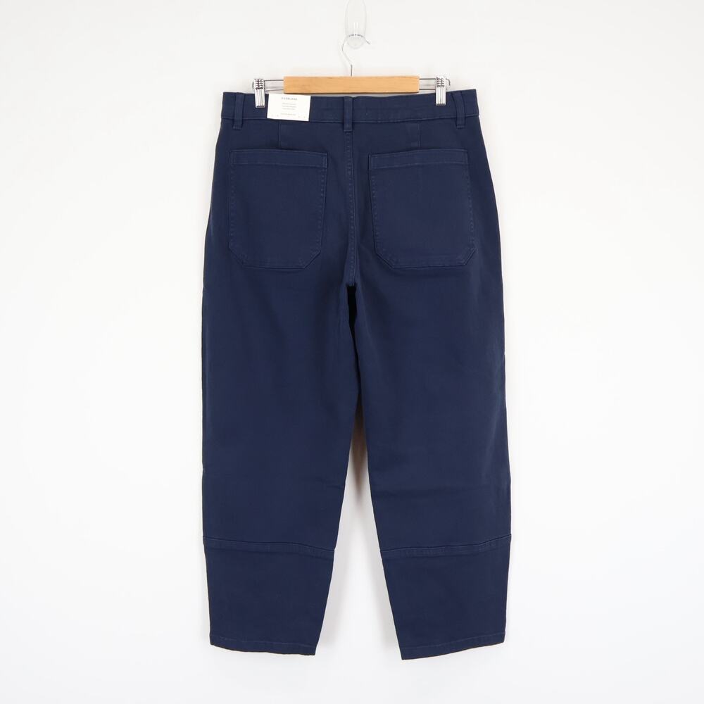NWT Everlane The Utility Barrel Pant High Rise In Navy Blue Size 14 Tall - Picture 4 of 10